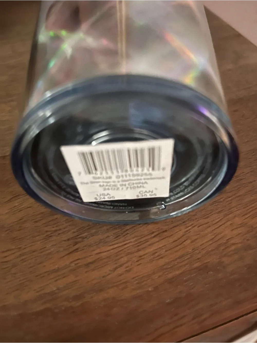 Starbucks Iridescent Holographic Tumbler with Light Blue Straw